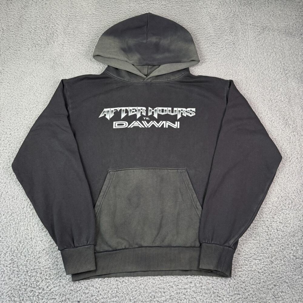 The Weeknd 2025 After Hours Til Dawn Tour Hoodie M Black Faded Concert Merch - Picture 3 of 8